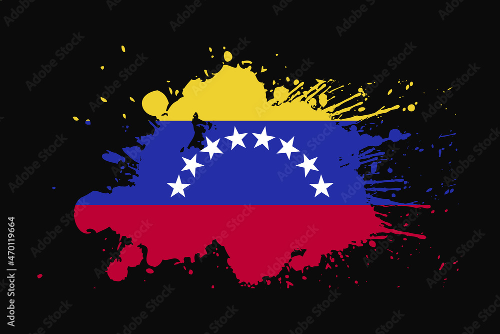 Venezuela Flag With Grunge Effect Design