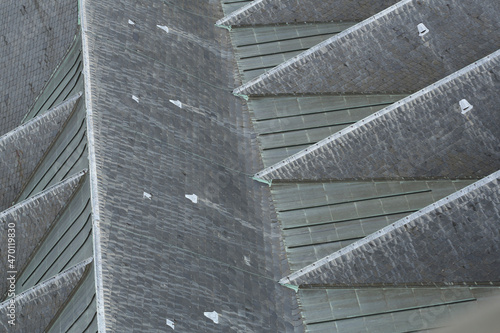 A closeup of the roof of the Great Church in the city of Deventer, the Netherlands photo