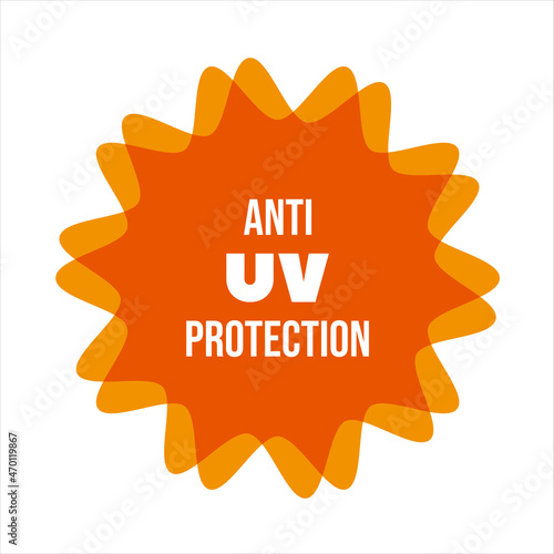Ultraviolet protection logo on white background
