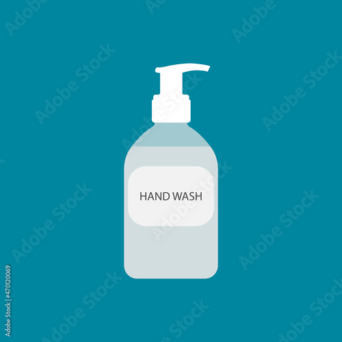 Liquid soap icon on blue background
