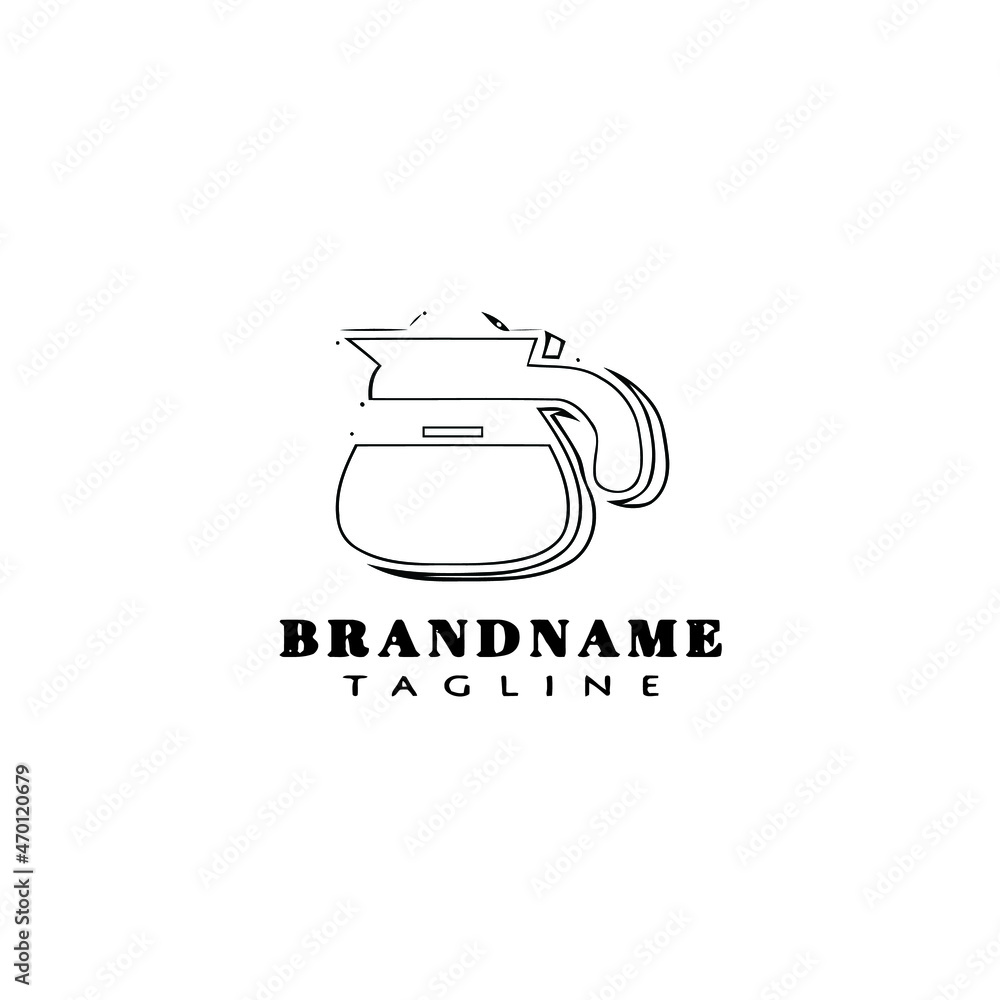coffee jar logo cartoon icon design template black isolated illustration coffee jar logo cartoon icon design template black isolated illustration