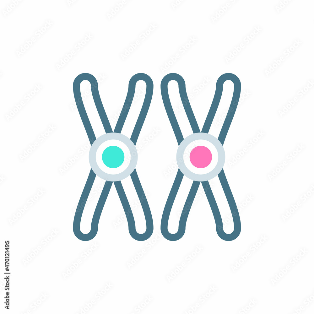 Fototapeta premium CHROMOSOME icon in vector. Logotype