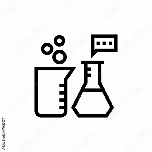 CHEMISTRY LABORATORY icon in vector. Logotype
