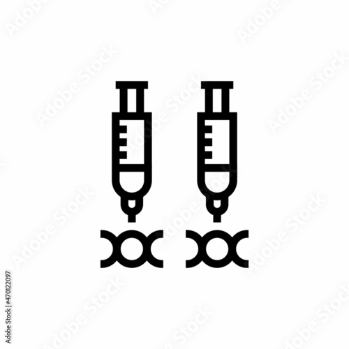 GENETIC MODIFICATION icon in vector. Logotype