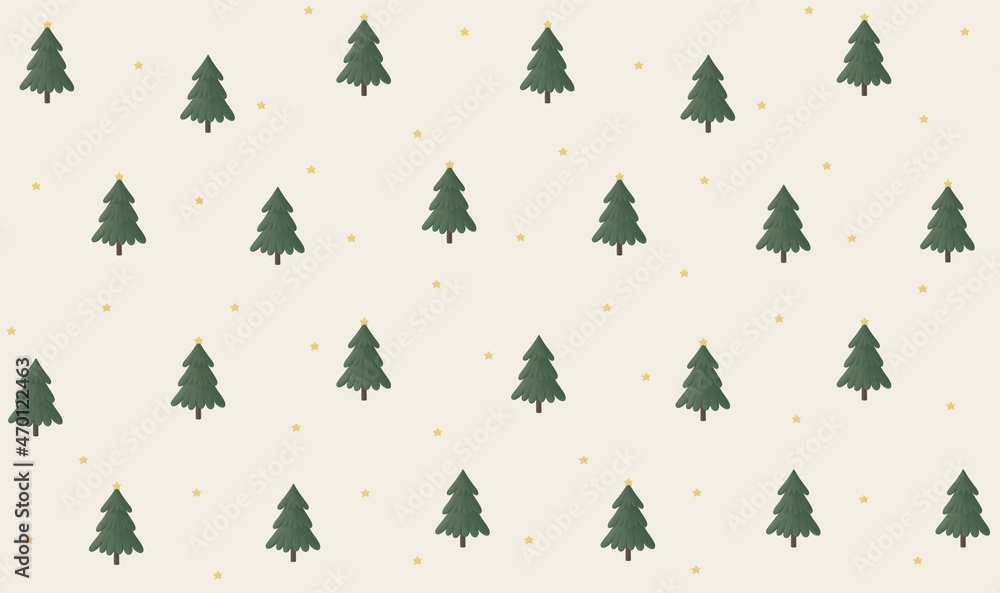 Christmas tree seamless pattern. Happy new year Christmas tree seamless pattern. Happy new year