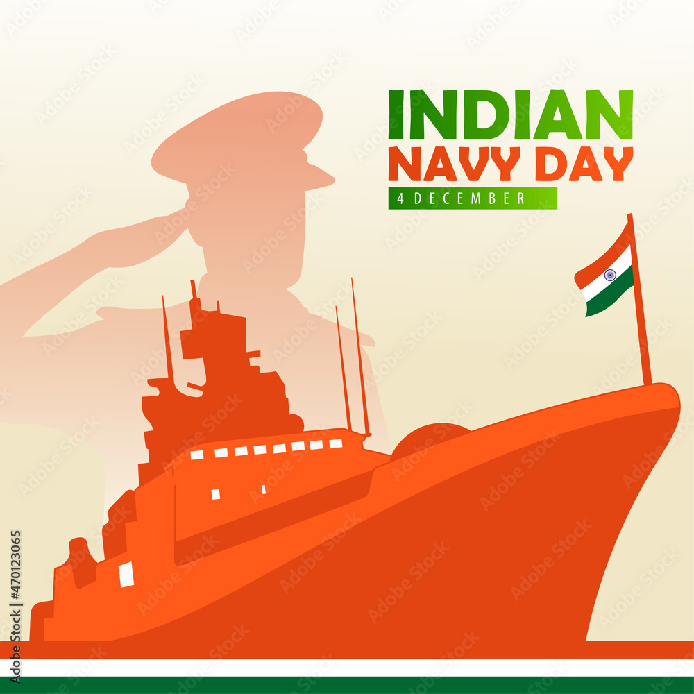 Happy indian navy day with ship banner design - Pngfreepic