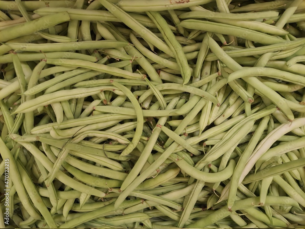 Pods, close, in a market. view from above Pods, close, in a market. view from above