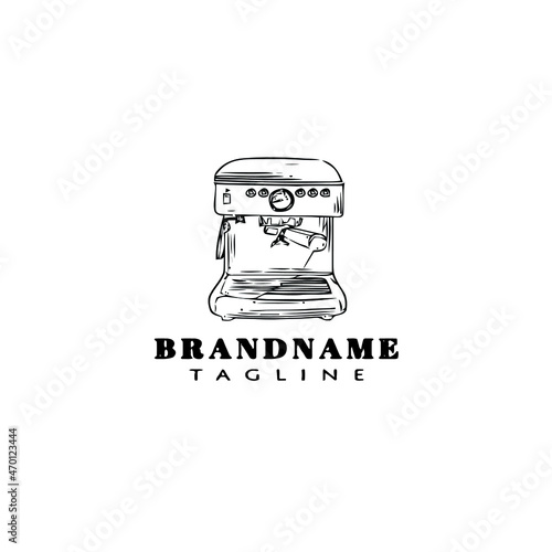 coffee grinder logo cartoon icon design template isolated illustration