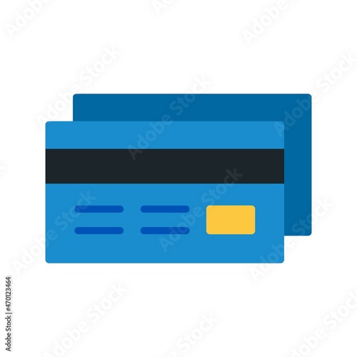 Credit Card Flat Vector Icon Design