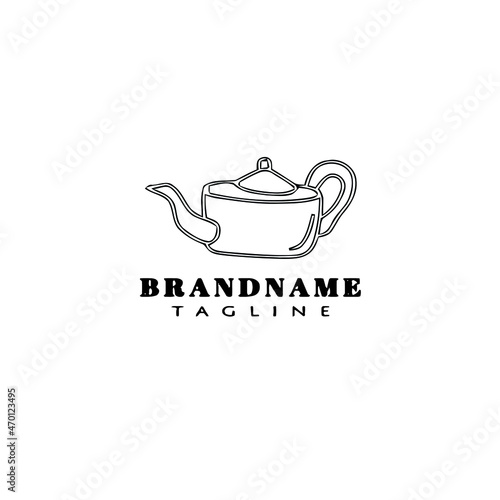 Wallpaper Mural tea pot logo cartoon icon design template black isolated cute illustration Torontodigital.ca