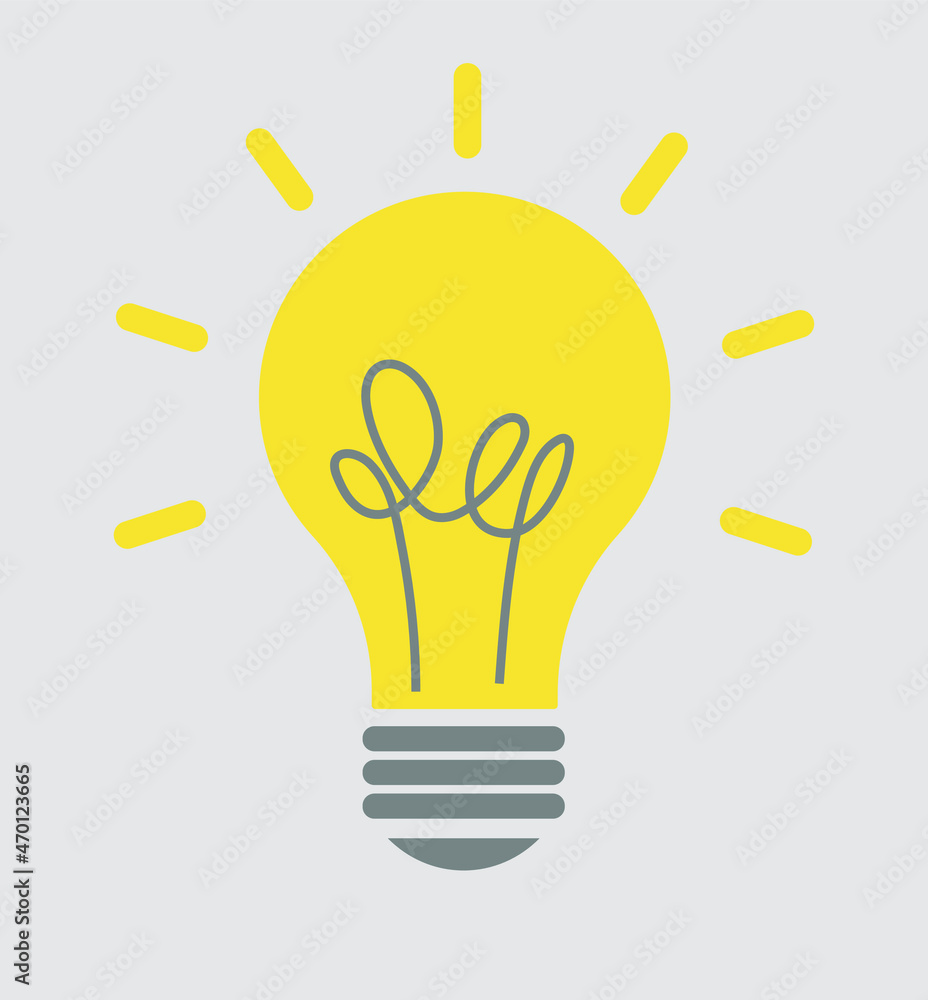 Vector light bulb icon. Flat design for business financial marketing advertisement advertisement web concept cartoon illustration Vector light bulb icon. Flat design for business financial marketing advertisement advertisement web concept cartoon illustration