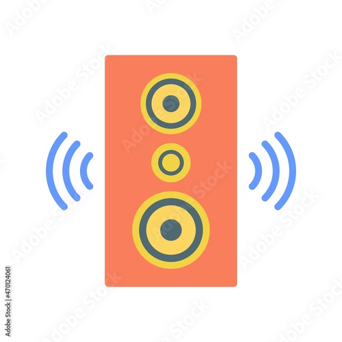 Woofer Flat Vector Icon Design