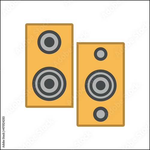 Woofer Flat Vector Icon Design