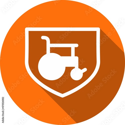 Insurance Glyph Circle Vector Icon Design