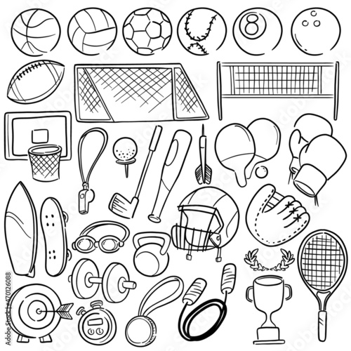 Sports Doodle Set (ID: 470126088)