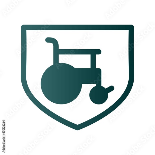 Insurance Glyph Gradient Vector Icon Design
