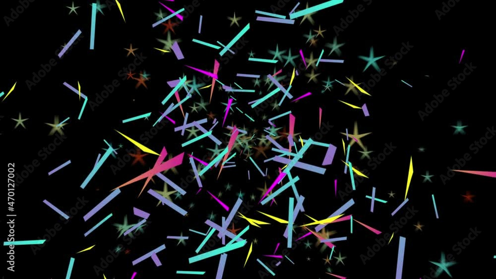 Confetti and particles flying Confetti and particles flying