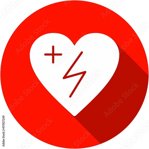 Aed Glyph Circle Vector Icon Design