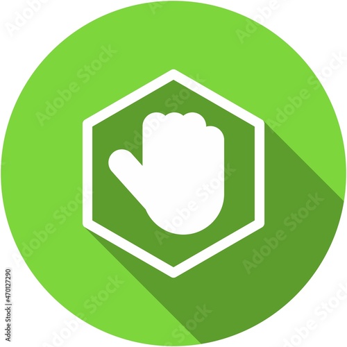 Halt Glyph Circle Vector Icon Design