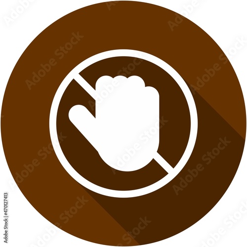 Halt Glyph Circle Vector Icon Design
