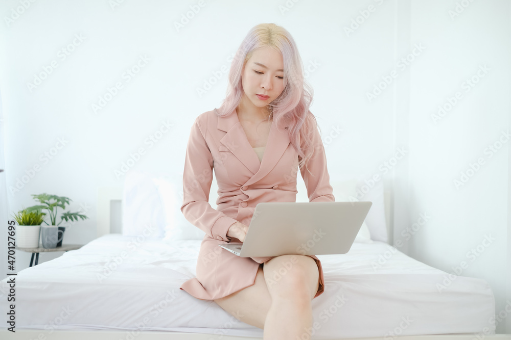 portrait asia business woman people work from home portrait asia business woman people work from home