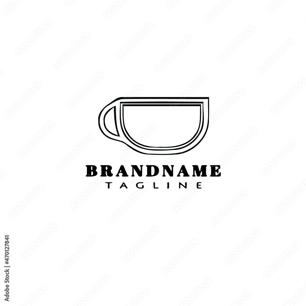 cup logo cartoon icon design template black isolated vector illustration cup logo cartoon icon design template black isolated vector illustration