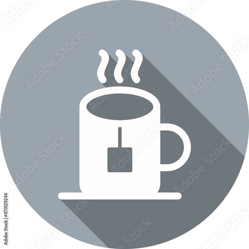 Mug Glyph Circle Vector Icon Design