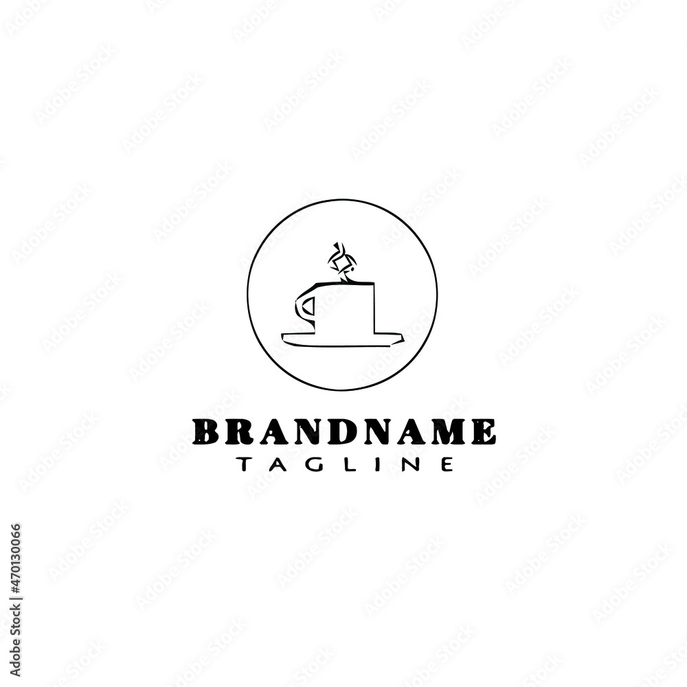 cup logo cartoon icon design template black isolated vector illustration cup logo cartoon icon design template black isolated vector illustration