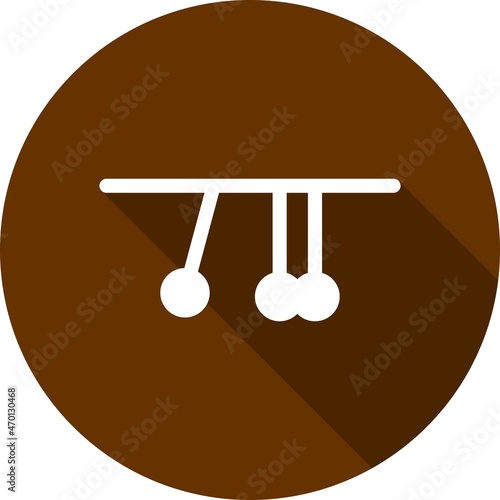 Pendulum Glyph Circle Vector Icon Design