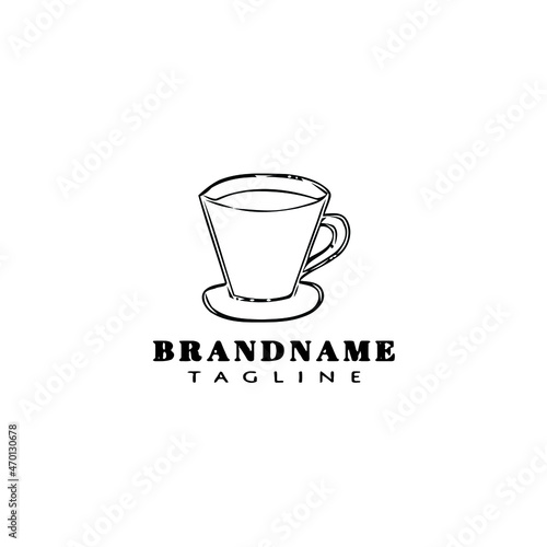 cup logo cartoon icon design template black isolated vector illustration