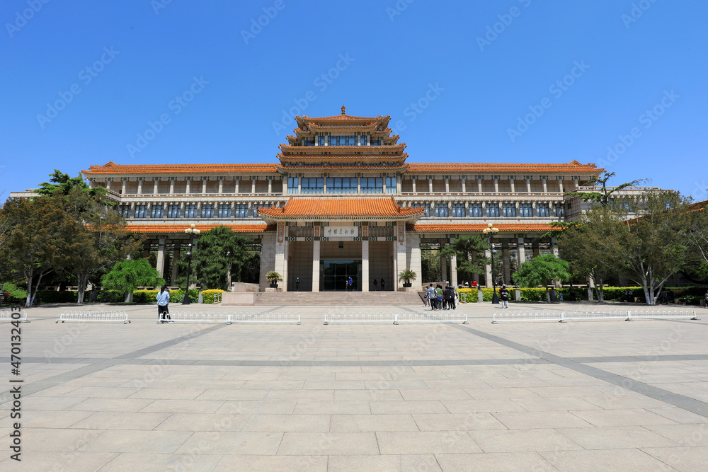 Obraz premium Architectural scenery of China Art Museum, Beijing