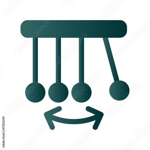 Pendulum Glyph Gradient Vector Icon Design