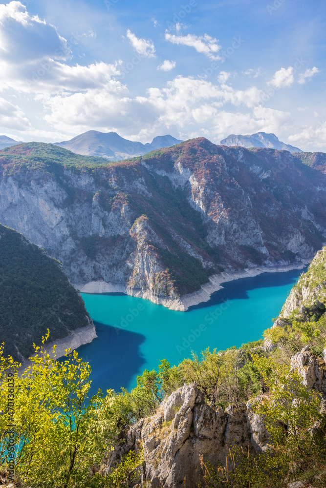Lake Piva is an artificial lake located in Municipality Pluzine, on the north-west part of Montenegro