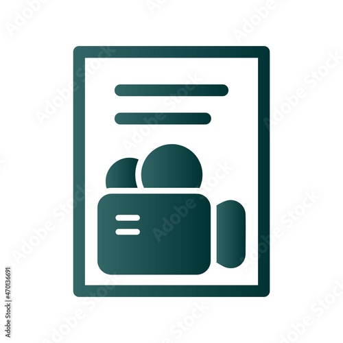 Vlog Glyph Gradient Vector Icon Design