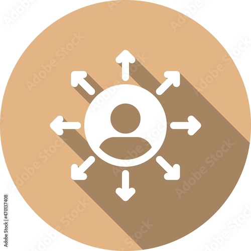 Opportunities Glyph Circle Vector Icon Design