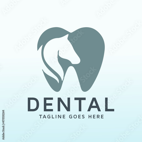 Create unique & abstract logo for Versailles Family Dentistry horse icon