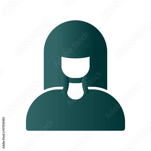 Girlfriend Glyph Gradient Vector Icon Design