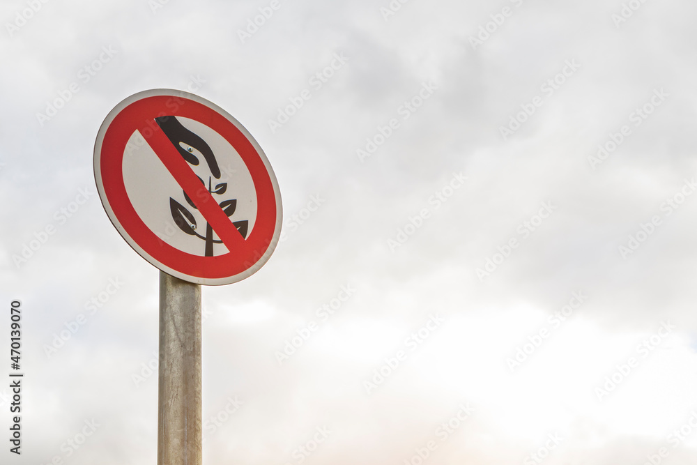 sign not to tear plants eco zone hands off hands off sign not to tear plants eco zone hands off hands off