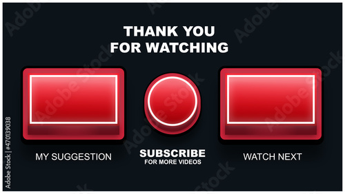 YouTube End Screen Video Template, Suitable for gaming channel