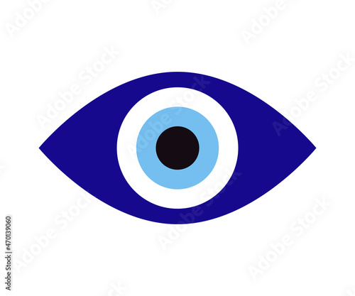 Blue Turkish amulet. Fatima eye. Glass nazar.