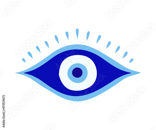 Blue Turkish amulet. Fatima eye. Glass nazar.