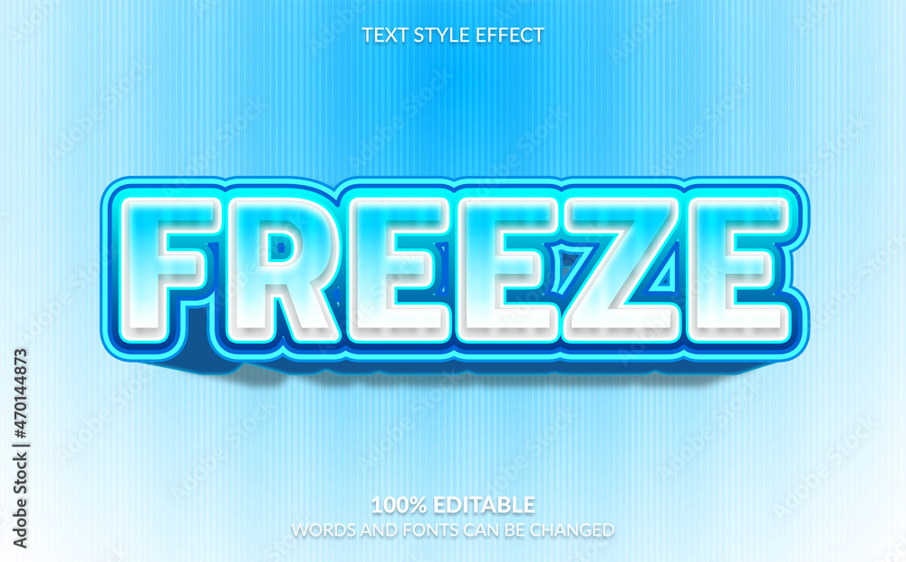 Freeze text style effect