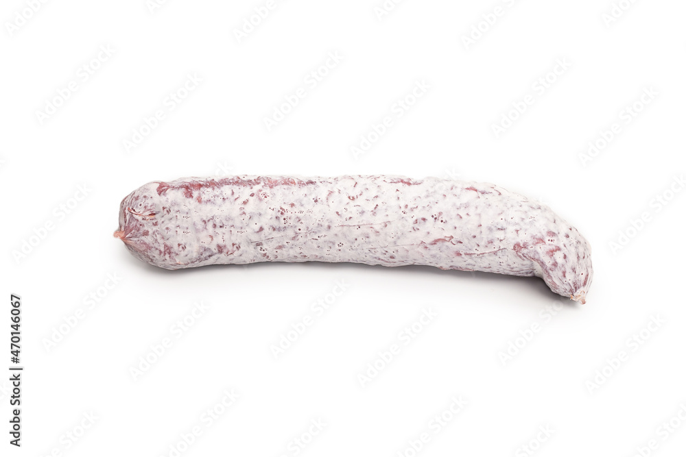 Tasty salami isolated on a white background. Tasty salami isolated on a white background.