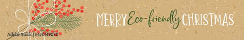 Merry christmas eco friendly gift nature banner