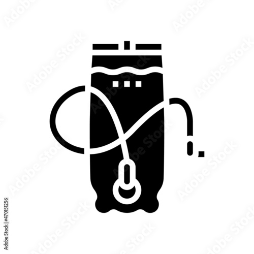 hydration pack glyph icon vector. hydration pack sign. isolated contour symbol black illustration
