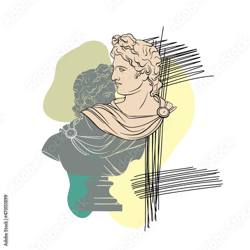 apollo sculpture modern concept