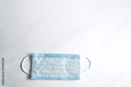 Blue Blue Medical Protective Mask White Background
