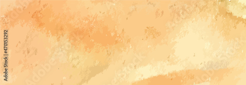 Fondo de textura de acuarela con grano grueso, colores naranjas, amarillos y ocres. Textura vectorizada con espacio para texto o imagen