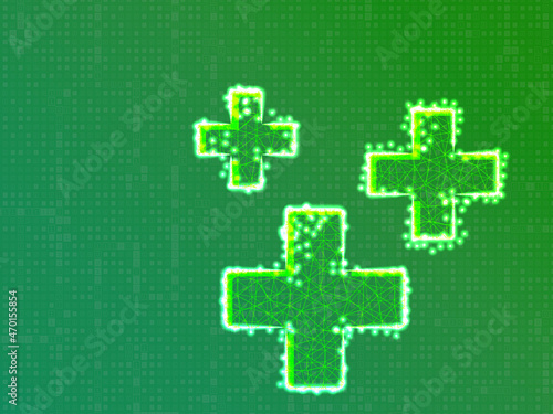 2d illustration  medical sign with background 