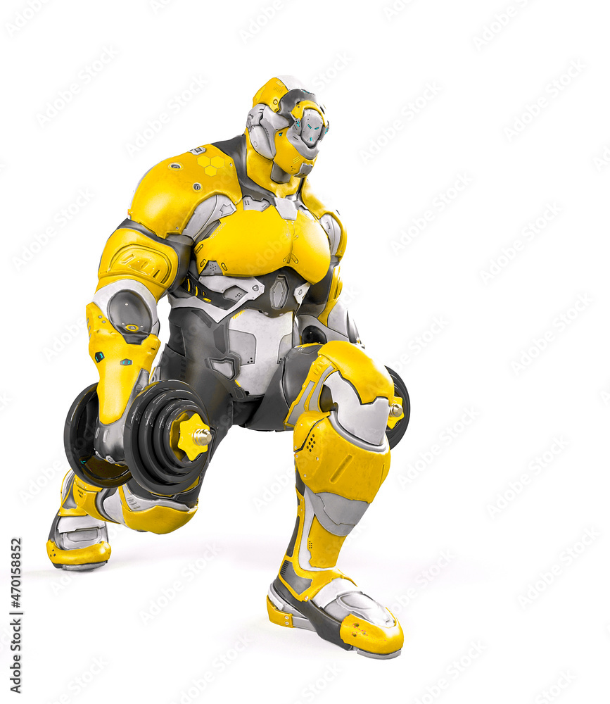 future soldier is working out on white background future soldier is working out on white background